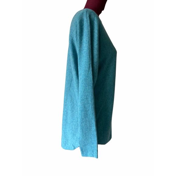 Max studio Cashmere Sweater Top Large Blue - Picture 8 of 8